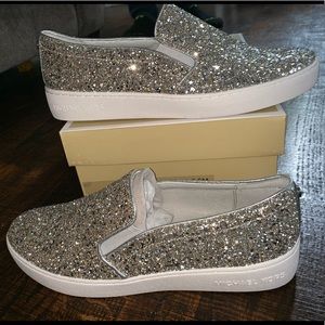 Sparkly Micheal Kors slip on shoes